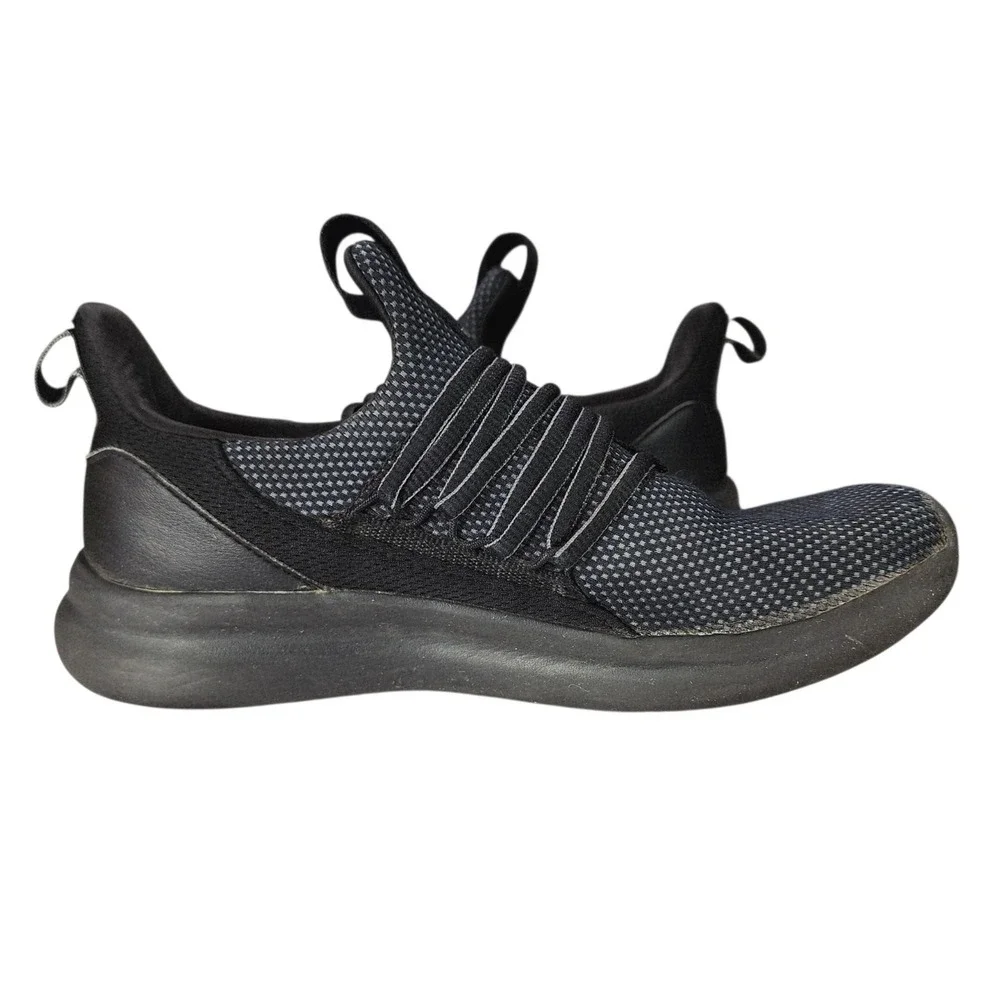 Adidas Lite‎ Racer Adopt Running Shoes sz 7 Men Black Pull On Running Jogging